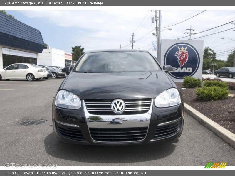 Black Uni / Pure Beige 2009 Volkswagen Jetta TDI Sedan