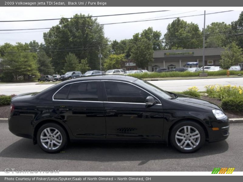 Black Uni / Pure Beige 2009 Volkswagen Jetta TDI Sedan