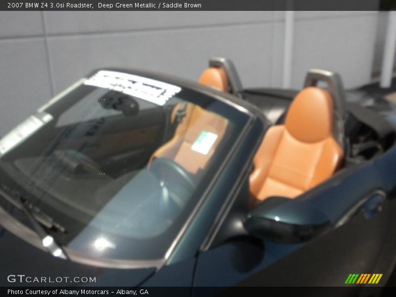 Deep Green Metallic / Saddle Brown 2007 BMW Z4 3.0si Roadster