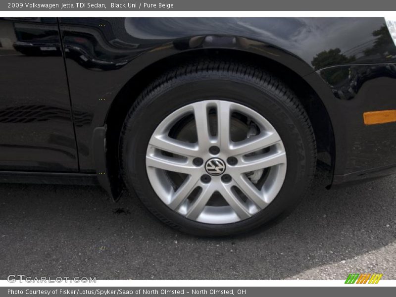 Black Uni / Pure Beige 2009 Volkswagen Jetta TDI Sedan