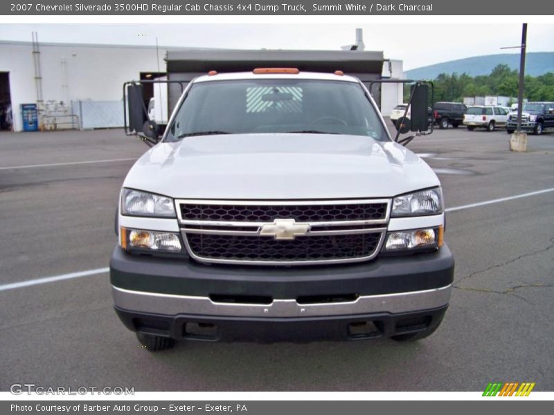 Summit White / Dark Charcoal 2007 Chevrolet Silverado 3500HD Regular Cab Chassis 4x4 Dump Truck
