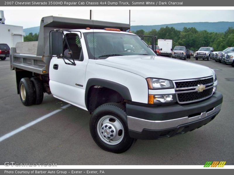 Summit White / Dark Charcoal 2007 Chevrolet Silverado 3500HD Regular Cab Chassis 4x4 Dump Truck