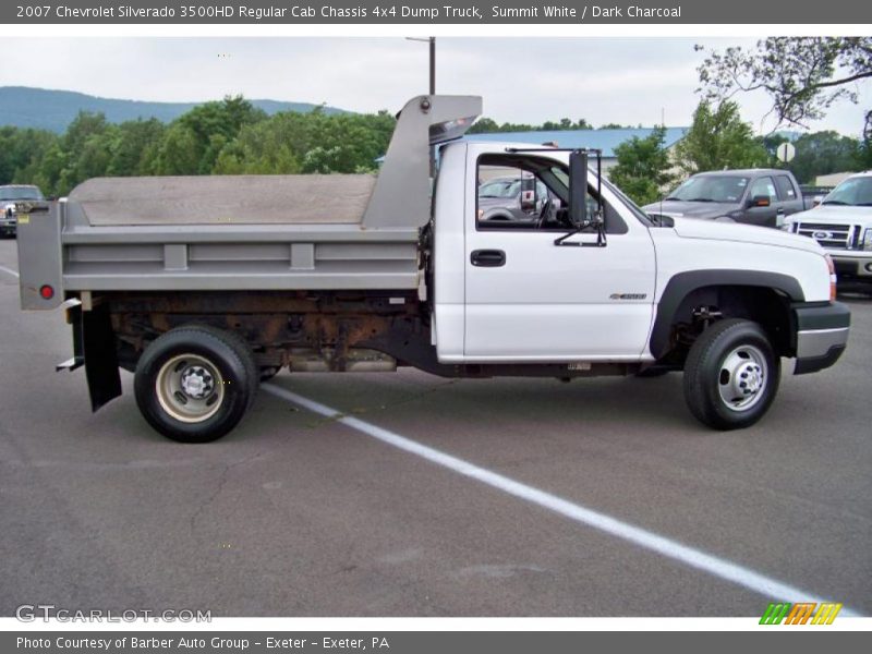Summit White / Dark Charcoal 2007 Chevrolet Silverado 3500HD Regular Cab Chassis 4x4 Dump Truck