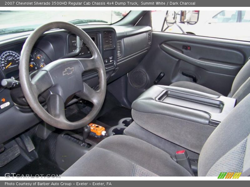 Summit White / Dark Charcoal 2007 Chevrolet Silverado 3500HD Regular Cab Chassis 4x4 Dump Truck