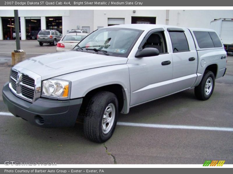 Bright Silver Metallic / Medium Slate Gray 2007 Dodge Dakota ST Quad Cab 4x4