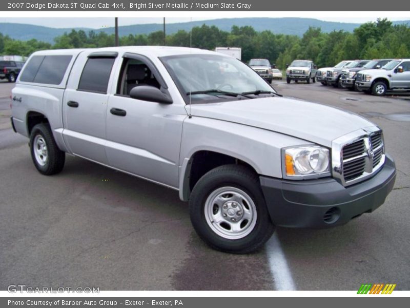 Bright Silver Metallic / Medium Slate Gray 2007 Dodge Dakota ST Quad Cab 4x4