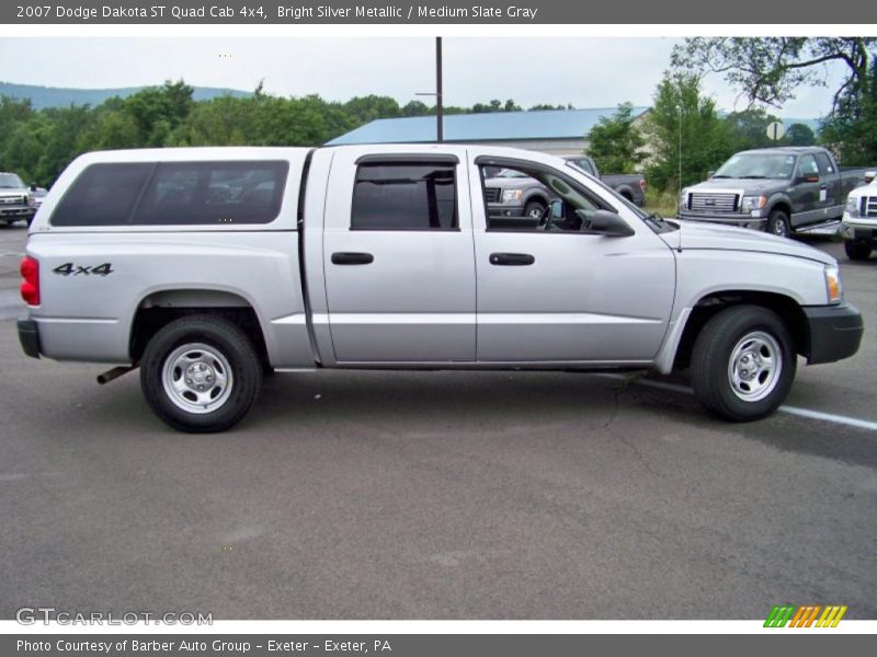Bright Silver Metallic / Medium Slate Gray 2007 Dodge Dakota ST Quad Cab 4x4