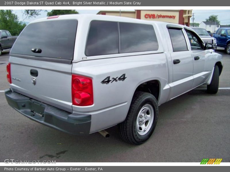 Bright Silver Metallic / Medium Slate Gray 2007 Dodge Dakota ST Quad Cab 4x4