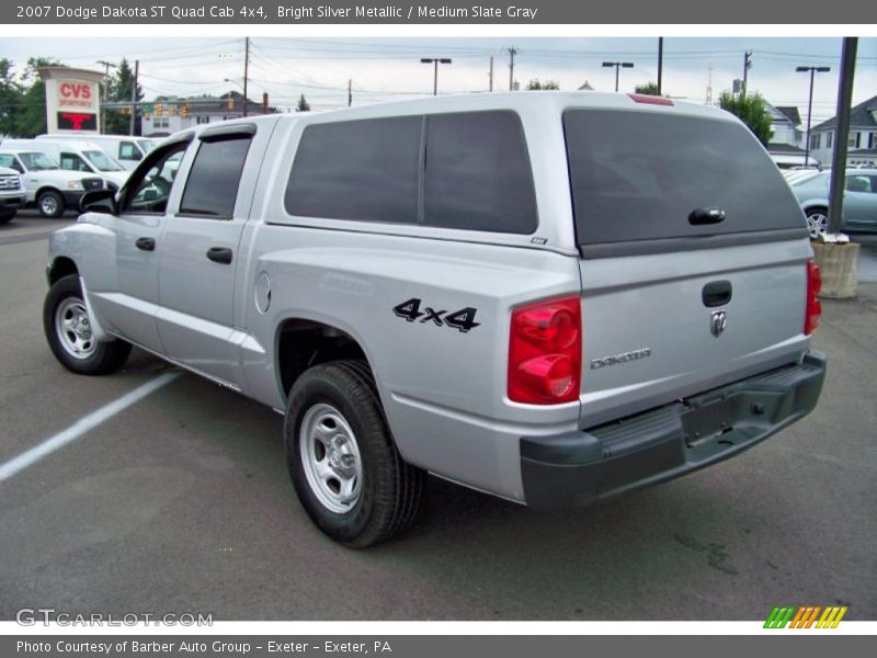 Bright Silver Metallic / Medium Slate Gray 2007 Dodge Dakota ST Quad Cab 4x4