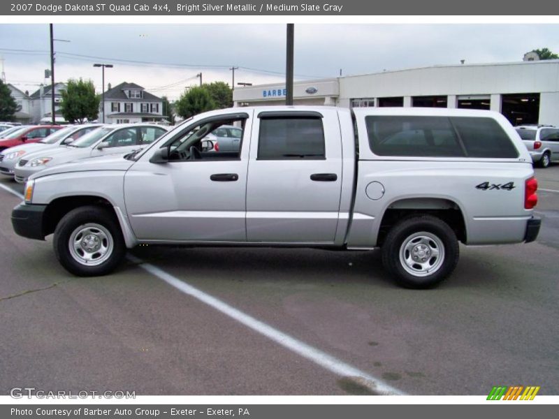 Bright Silver Metallic / Medium Slate Gray 2007 Dodge Dakota ST Quad Cab 4x4