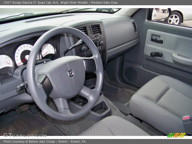 Bright Silver Metallic / Medium Slate Gray 2007 Dodge Dakota ST Quad Cab 4x4