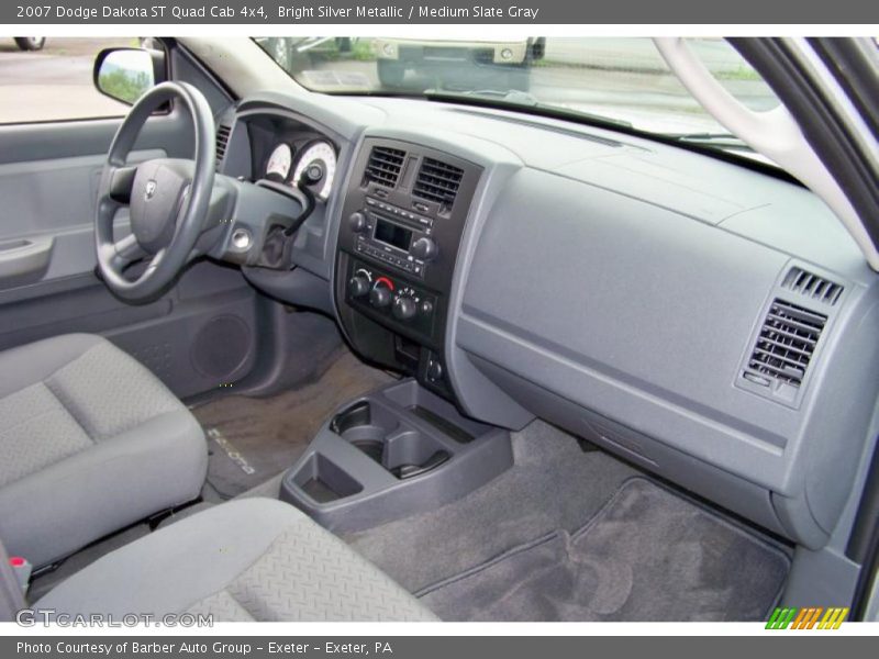 Bright Silver Metallic / Medium Slate Gray 2007 Dodge Dakota ST Quad Cab 4x4