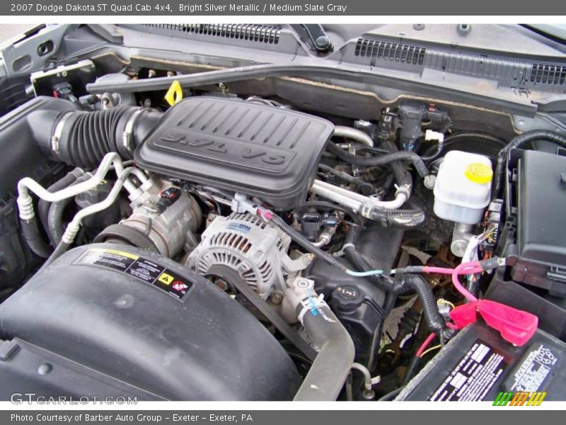 Bright Silver Metallic / Medium Slate Gray 2007 Dodge Dakota ST Quad Cab 4x4