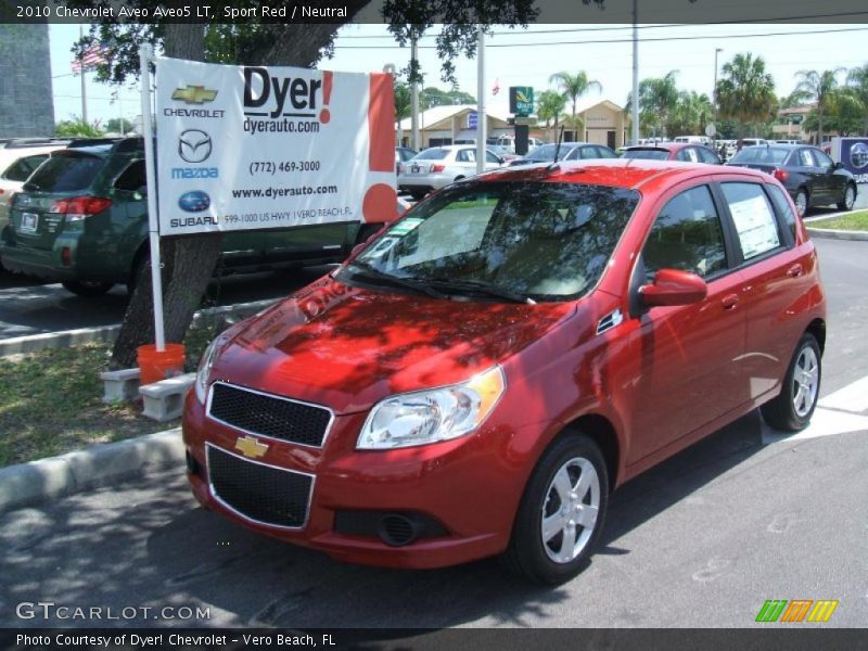 Sport Red / Neutral 2010 Chevrolet Aveo Aveo5 LT