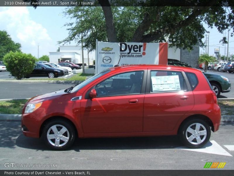 Sport Red / Neutral 2010 Chevrolet Aveo Aveo5 LT