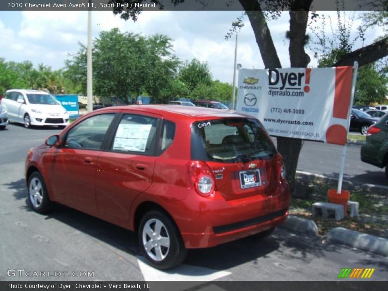 Sport Red / Neutral 2010 Chevrolet Aveo Aveo5 LT