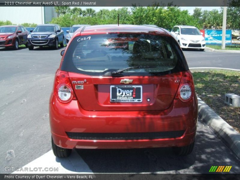 Sport Red / Neutral 2010 Chevrolet Aveo Aveo5 LT
