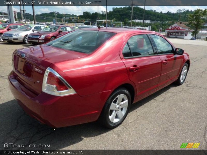 Redfire Metallic / Medium Light Stone 2009 Ford Fusion SE