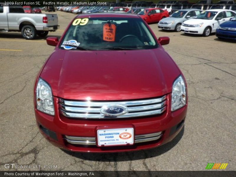 Redfire Metallic / Medium Light Stone 2009 Ford Fusion SE