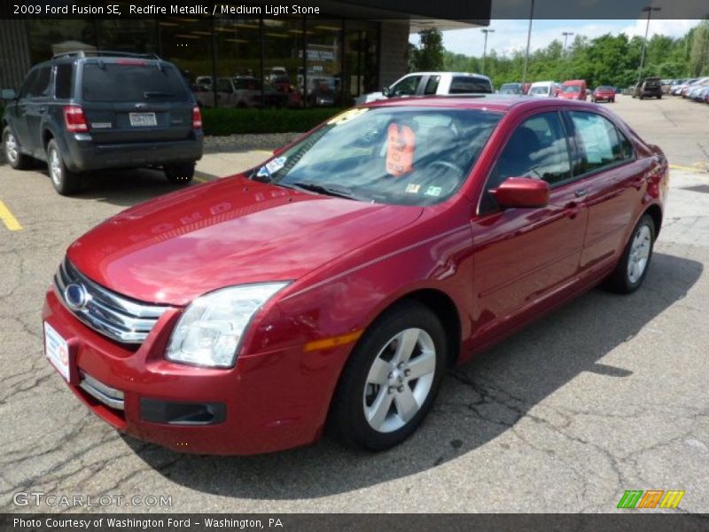 Redfire Metallic / Medium Light Stone 2009 Ford Fusion SE