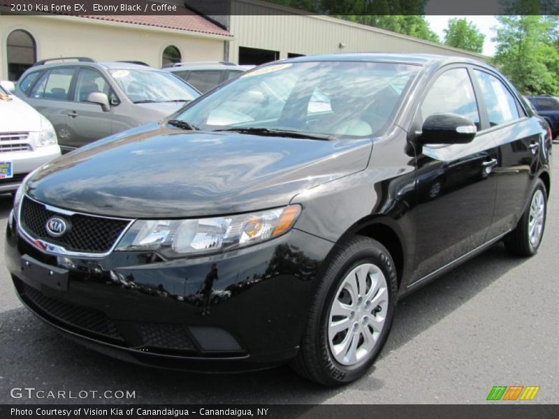 Ebony Black / Coffee 2010 Kia Forte EX
