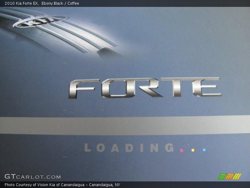 Ebony Black / Coffee 2010 Kia Forte EX