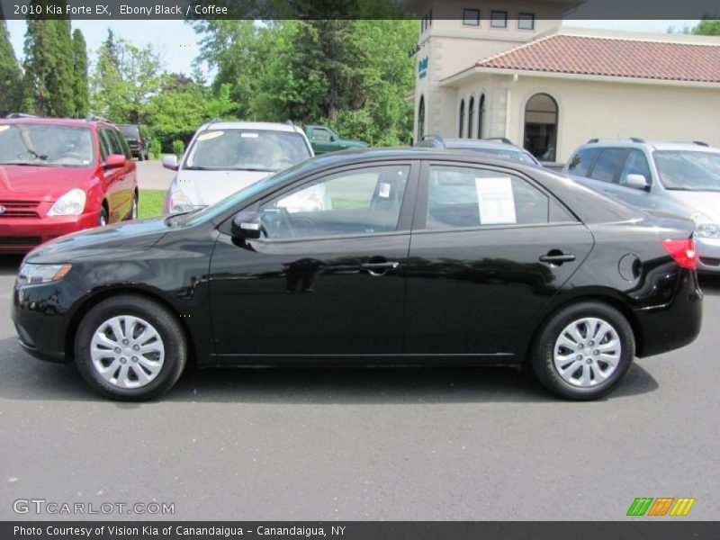 Ebony Black / Coffee 2010 Kia Forte EX