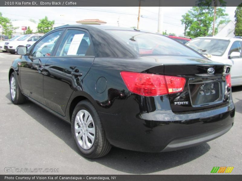 Ebony Black / Coffee 2010 Kia Forte EX