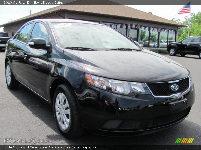 Ebony Black / Coffee 2010 Kia Forte EX