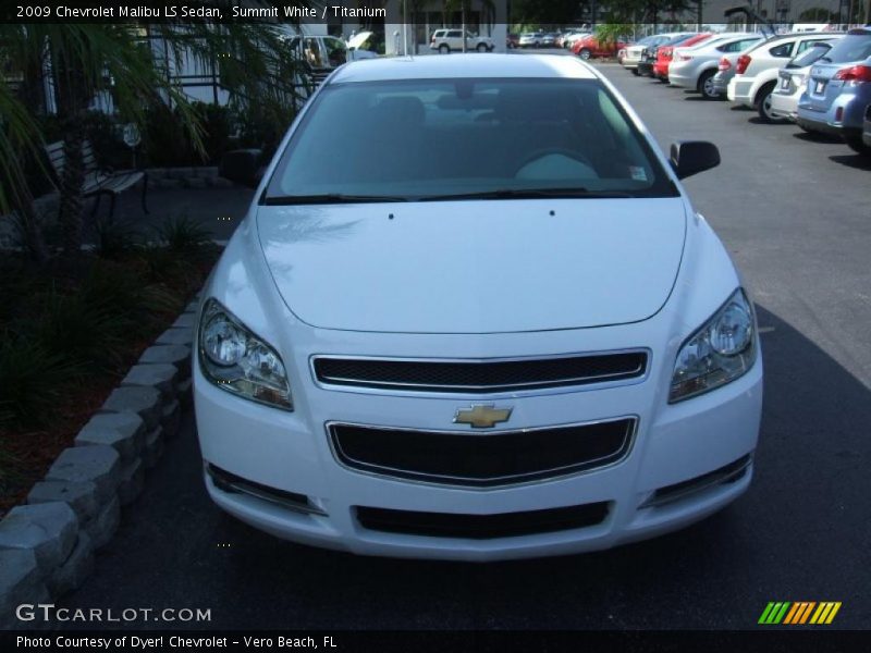 Summit White / Titanium 2009 Chevrolet Malibu LS Sedan