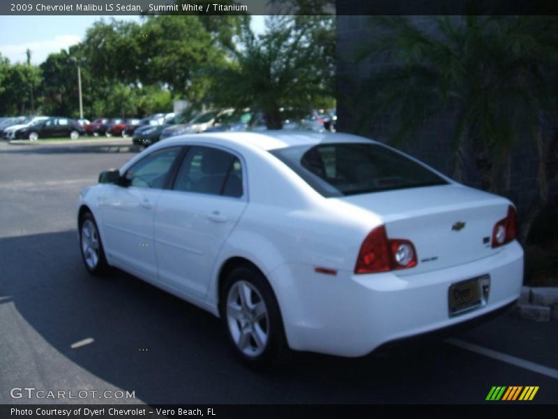 Summit White / Titanium 2009 Chevrolet Malibu LS Sedan