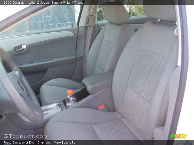 Summit White / Titanium 2009 Chevrolet Malibu LS Sedan
