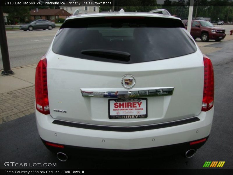 Platinum Ice Tricoat / Shale/Brownstone 2010 Cadillac SRX V6