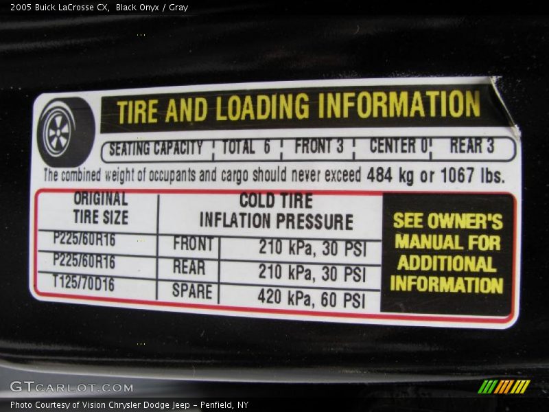 Black Onyx / Gray 2005 Buick LaCrosse CX