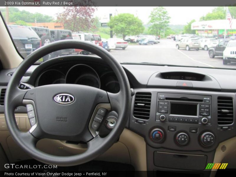 Ruby Red / Beige 2009 Kia Optima LX