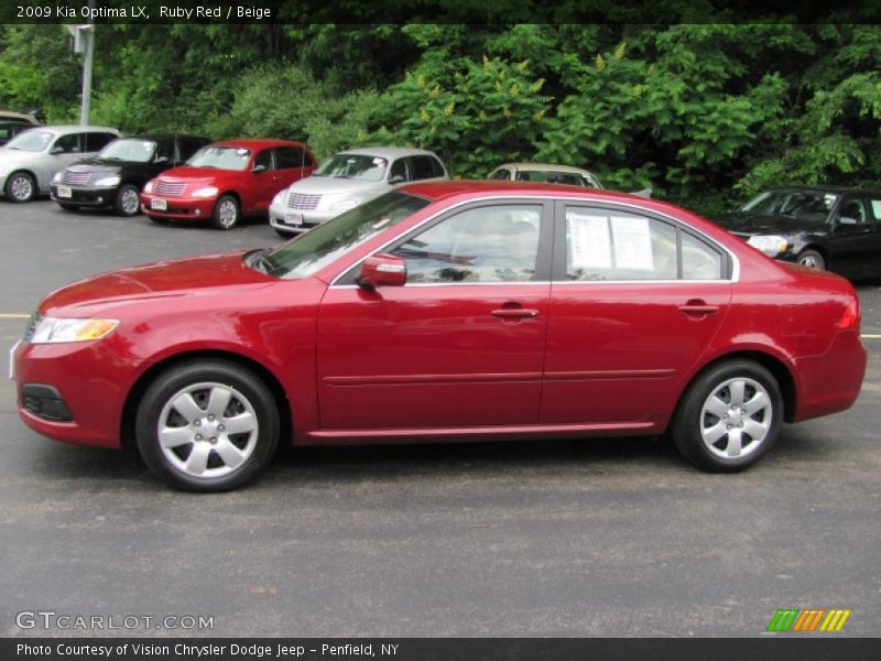 Ruby Red / Beige 2009 Kia Optima LX
