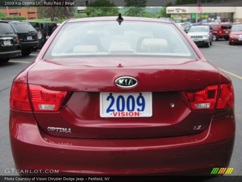 Ruby Red / Beige 2009 Kia Optima LX
