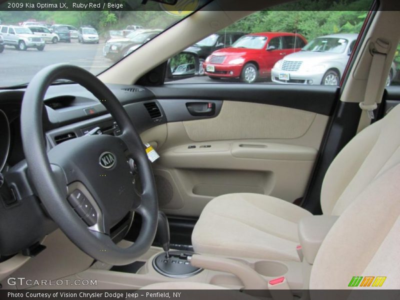 Ruby Red / Beige 2009 Kia Optima LX