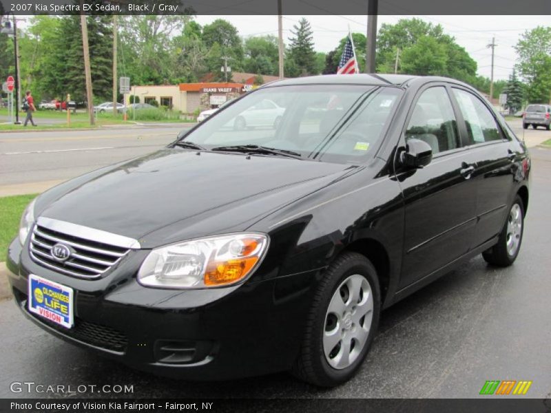 Black / Gray 2007 Kia Spectra EX Sedan