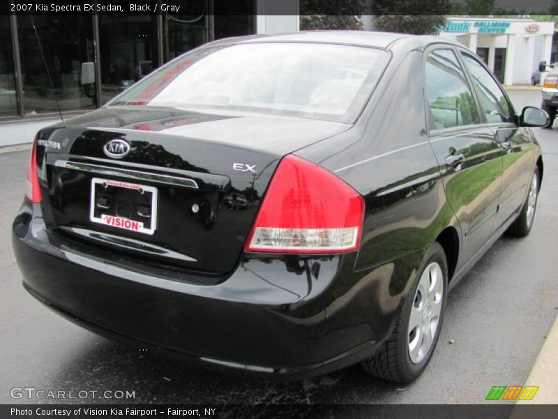 Black / Gray 2007 Kia Spectra EX Sedan
