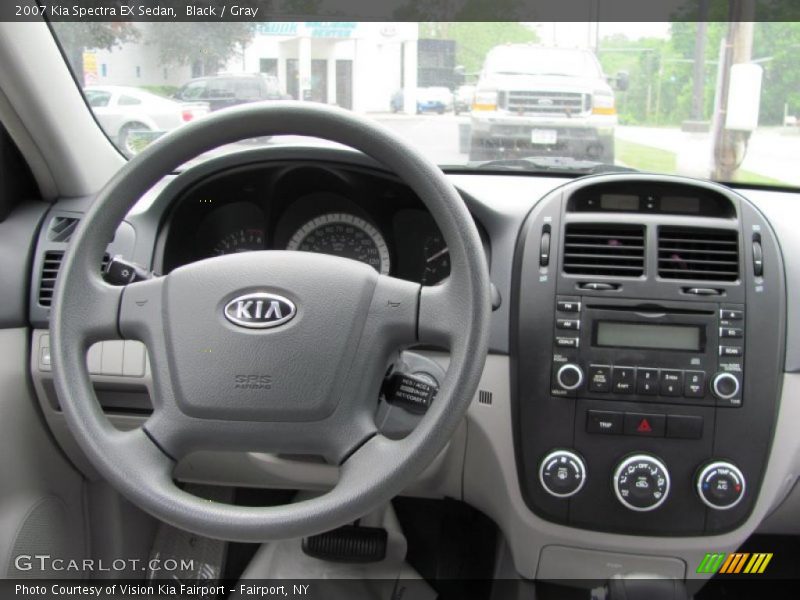 Black / Gray 2007 Kia Spectra EX Sedan