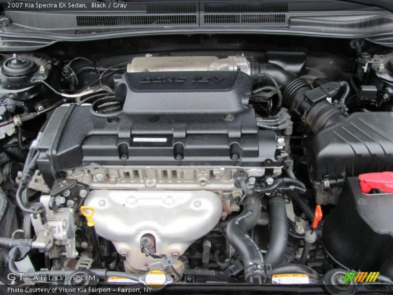 Black / Gray 2007 Kia Spectra EX Sedan
