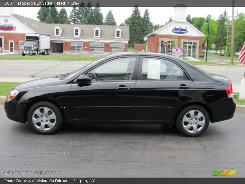 Black / Gray 2007 Kia Spectra EX Sedan