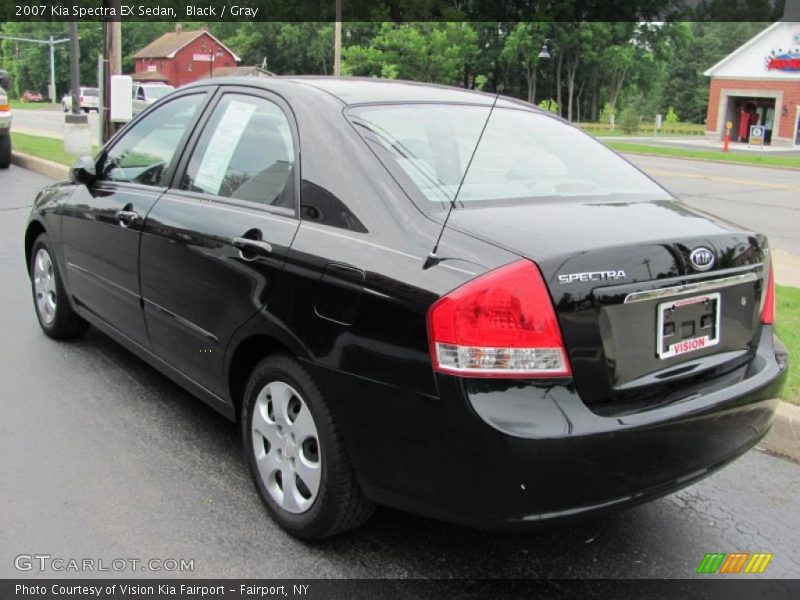 Black / Gray 2007 Kia Spectra EX Sedan