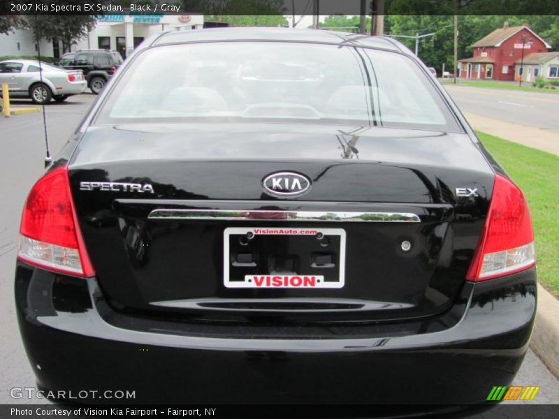 Black / Gray 2007 Kia Spectra EX Sedan