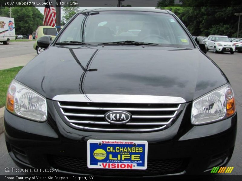 Black / Gray 2007 Kia Spectra EX Sedan