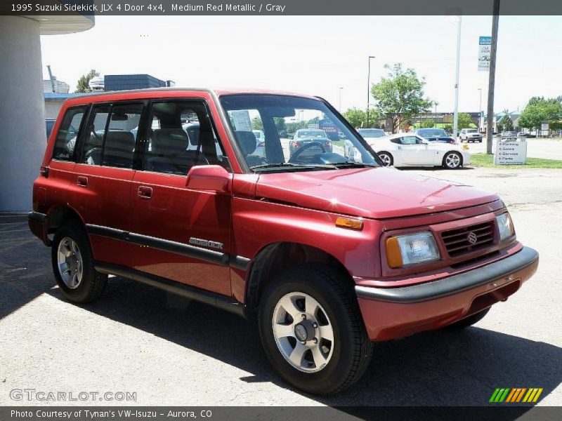 Medium Red Metallic / Gray 1995 Suzuki Sidekick JLX 4 Door 4x4