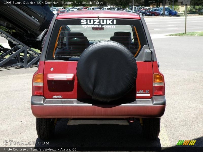 Medium Red Metallic / Gray 1995 Suzuki Sidekick JLX 4 Door 4x4