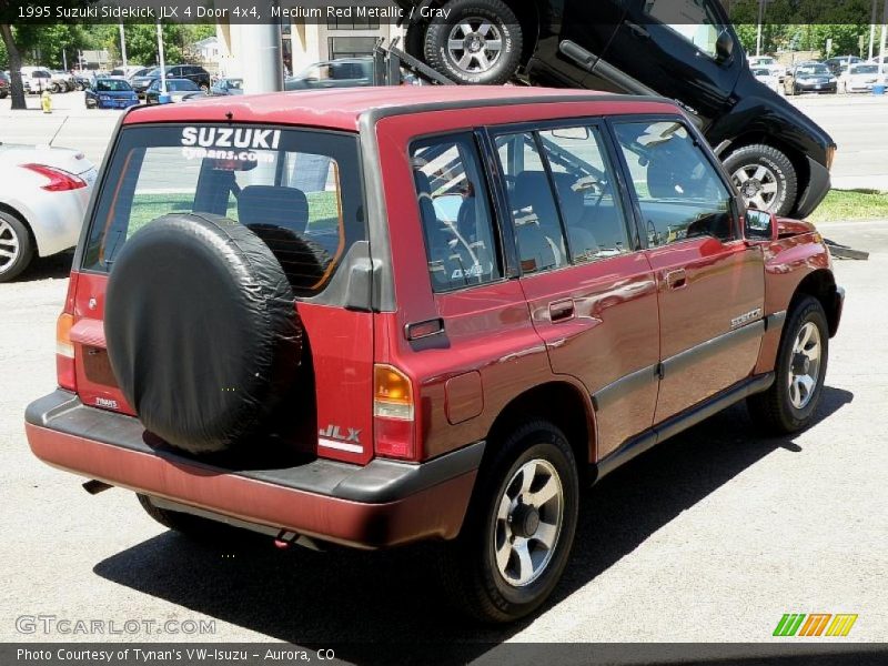 Medium Red Metallic / Gray 1995 Suzuki Sidekick JLX 4 Door 4x4