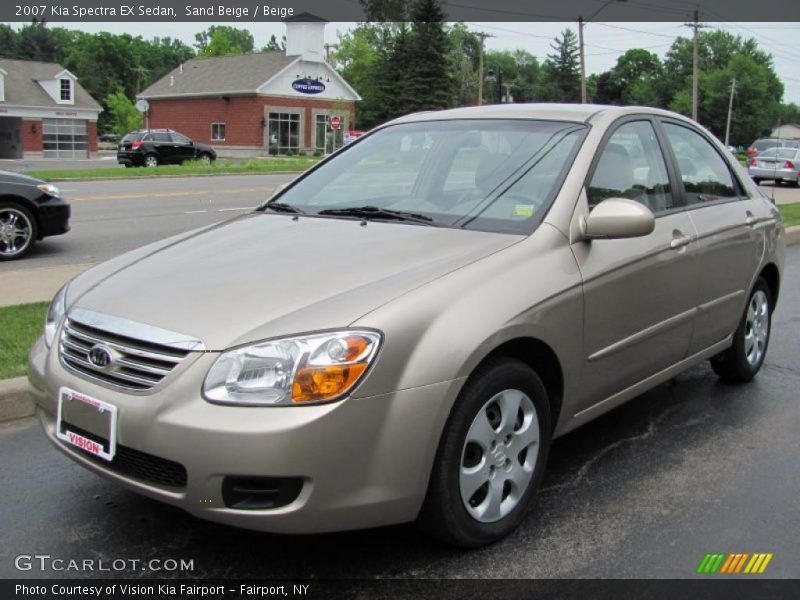 Sand Beige / Beige 2007 Kia Spectra EX Sedan